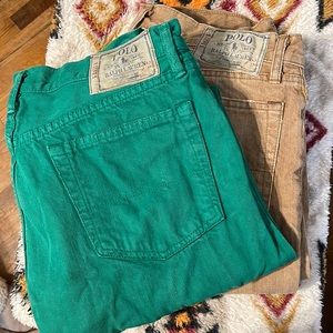 Polo Ralph Lauren khaki AND green denim